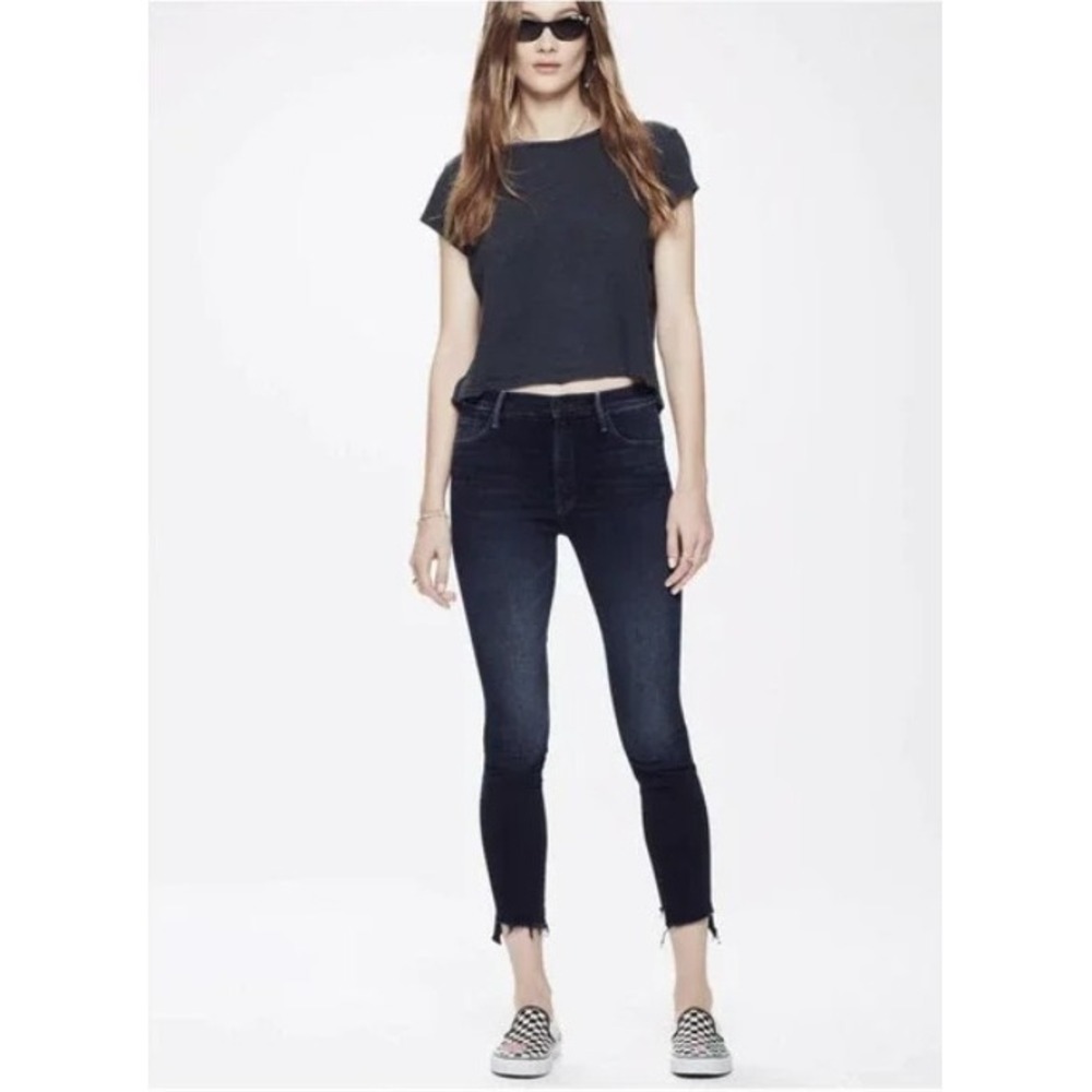 Mother Stunner Two Step Fray Deso Jeans‎ High Waisted Stretch Graffiti Girl 25